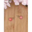 Mediterranean Pink Coral Stud Earrings